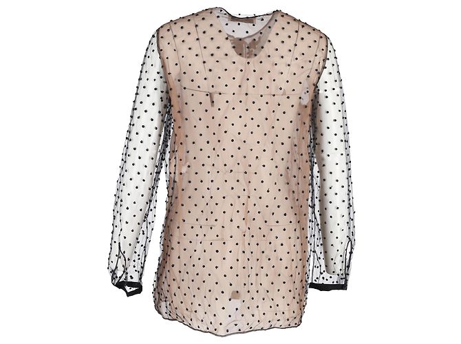 Valentino Garavani Transparente Bluse von Valentino aus schwarzem Nylon - Ansicht 3