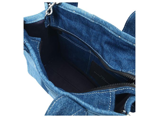 Marc Jacobs Medium Traveler Tote in Blue Denim Cotton - view 2
