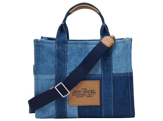 Marc Jacobs Medium Traveler Tote in Blue Denim Cotton - view 4