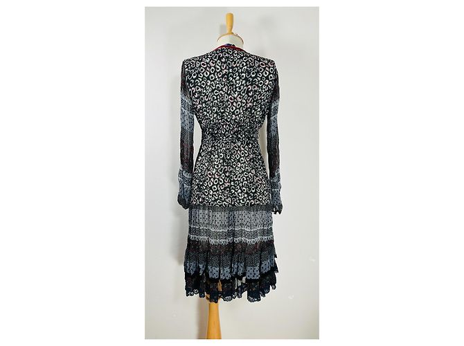 Anna Sui Kleid Mehrfarbig Viscose Mehrfarben - Ansicht 4