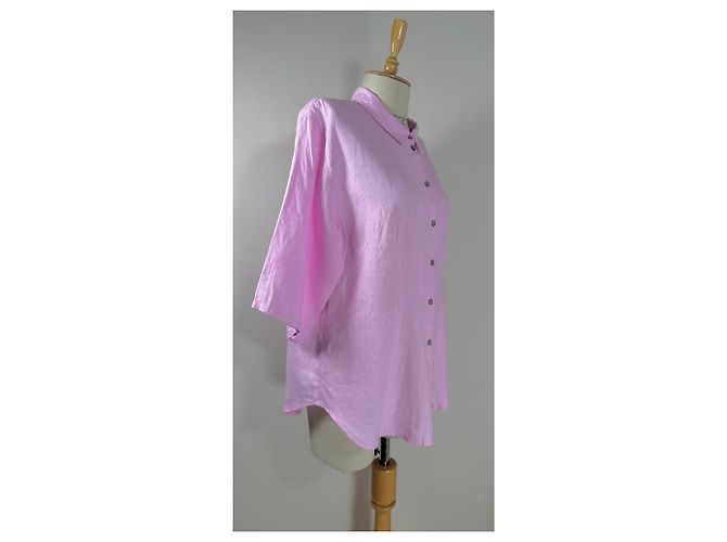Camicia di lino rosa Bitte Kai Rand - vista 2