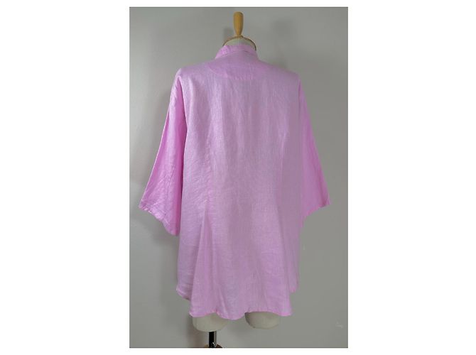 Camicia di lino rosa Bitte Kai Rand - vista 4