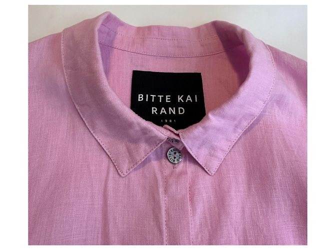 Camicia di lino rosa Bitte Kai Rand - vista 5