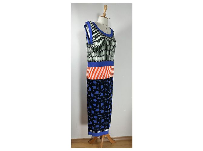 Henrik Vibskov Kaolin Strickkleid Maxi Blau - Ansicht 3