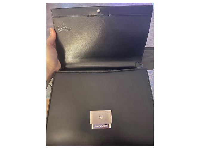 Borsa Saint Laurent Babylone in pelle nera Nero - vista 3