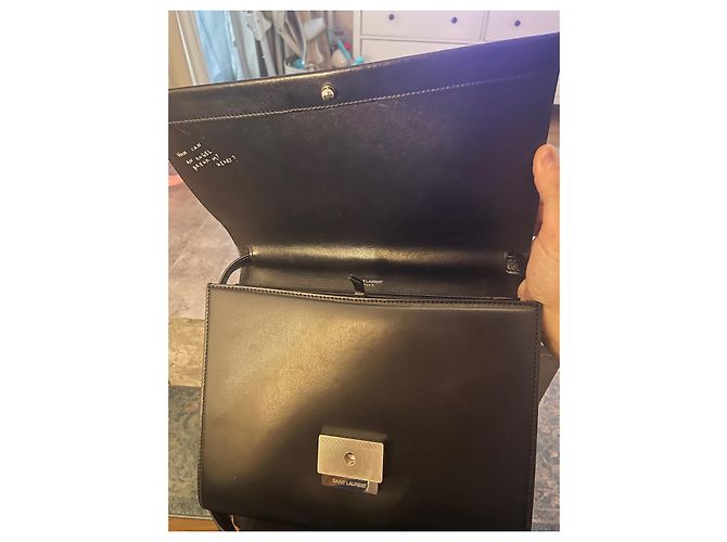 Borsa Saint Laurent Babylone in pelle nera Nero - vista 7