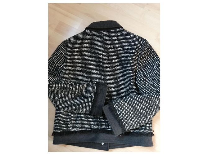 Black and White Jacket,tweed and denin/ IKKS - view 2