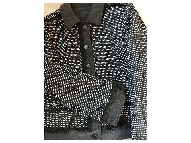 Black and White Jacket,tweed and denin/ IKKS - view 3