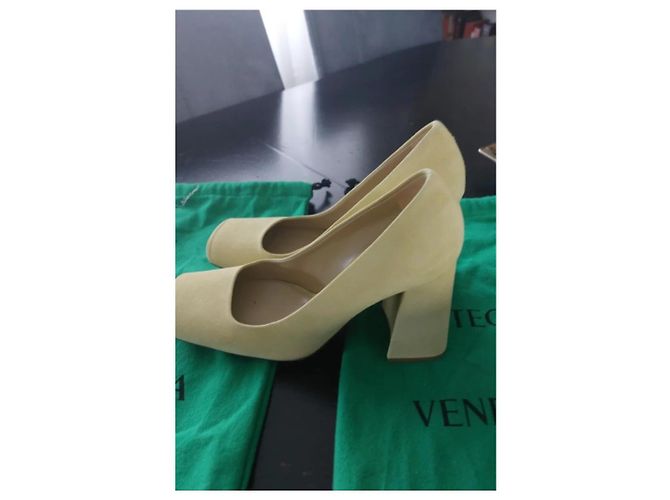 Bottega Veneta High Heels Hellgrün Hirschleder - Ansicht 3