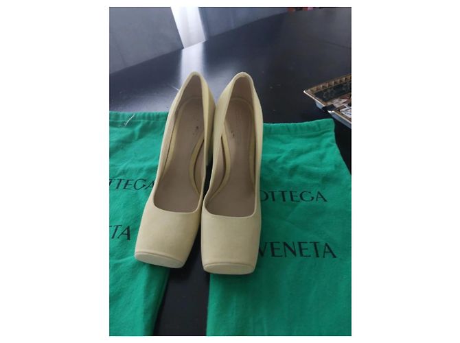 Bottega Veneta High Heels Hellgrün Hirschleder - Ansicht 7