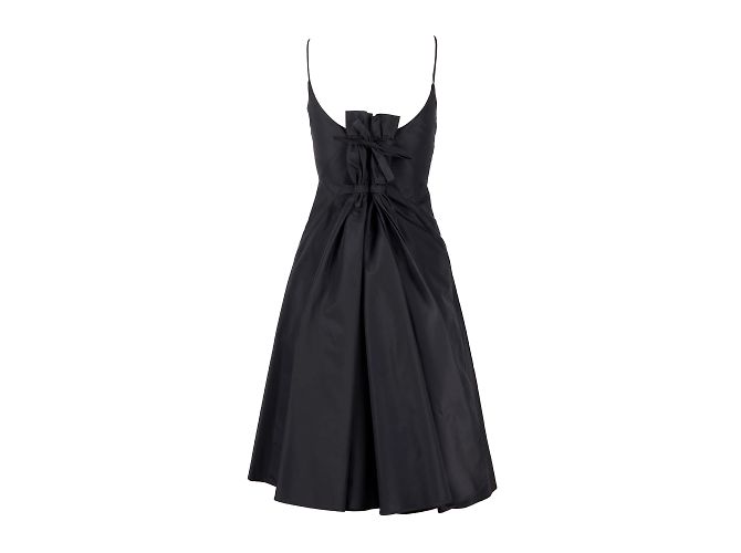 Vestido Moschino de seda con pliegues en la espalda Negro - vista 2