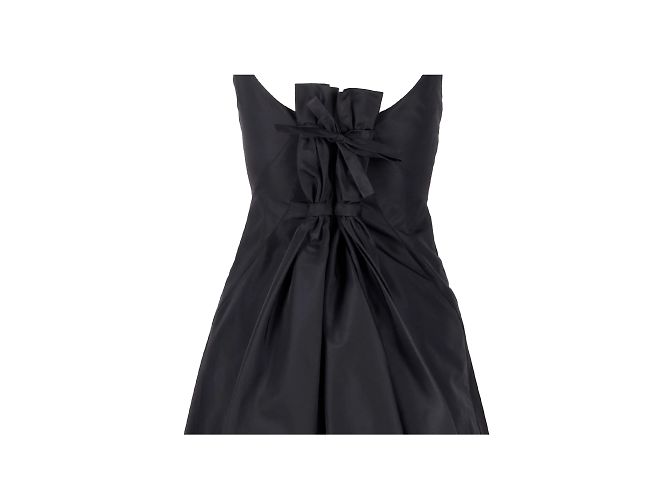 Vestido Moschino de seda con pliegues en la espalda Negro - vista 4