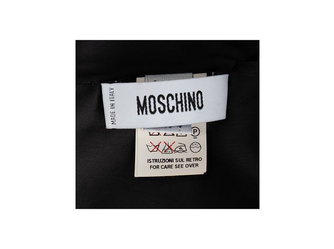 Vestido Moschino de seda con pliegues en la espalda Negro - vista 5