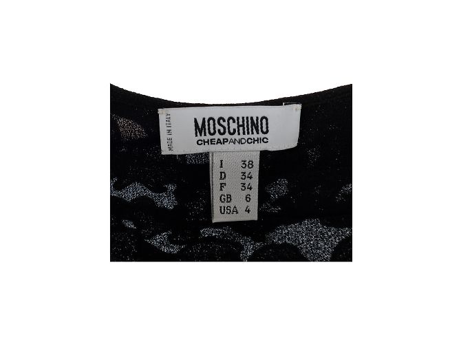 Vestido asimétrico barato y elegante de Moschino Negro - vista 7