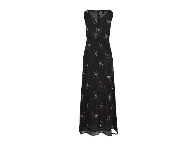 Vestido largo estampado barato y elegante de Moschino Negro - vista 2