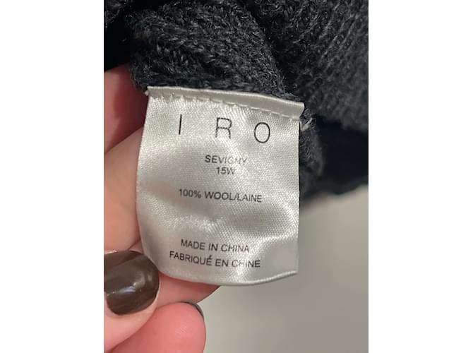 IRO Strickwaren T.International S Wolle Grau - Ansicht 5