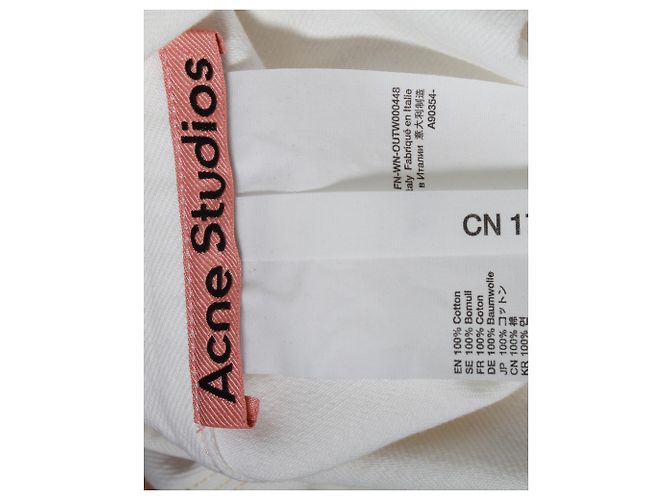Acne Studios Chaqueta vaquera de algodón blanco - vista 2