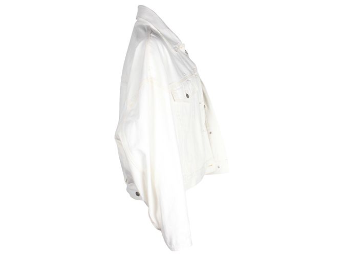 Acne Studios Chaqueta vaquera de algodón blanco - vista 4