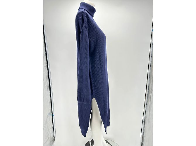 Nanushka Kleid T.International S Wolle Blau - Ansicht 3