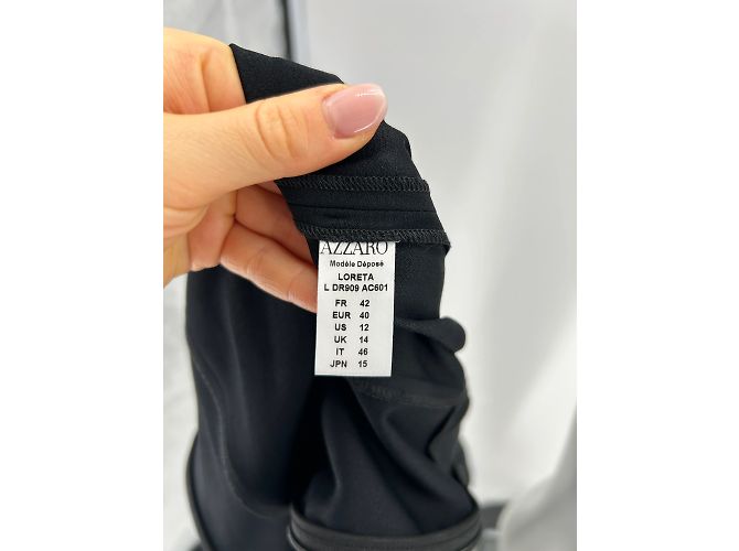 Vestido Azzaro T.FR 42 Viscosa Negro - vista 5
