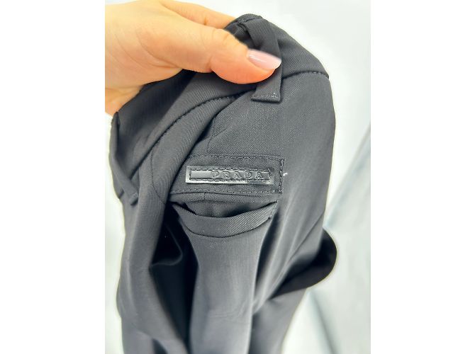Double Pantalones Prada T.IT 38 Lana Gris - vista 5