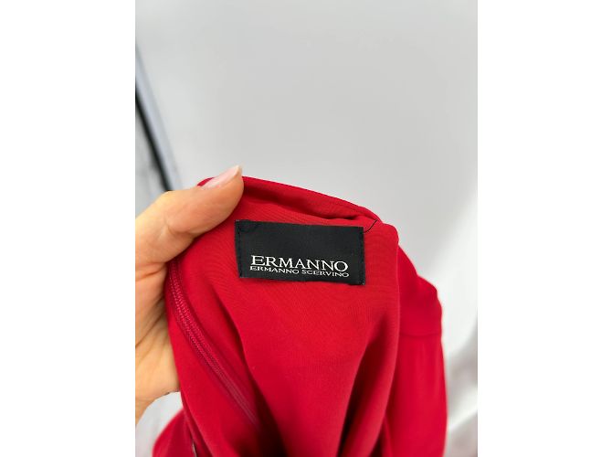 Ermanno Scervino Kleid T.IT 44 Polyester Rot - Ansicht 5