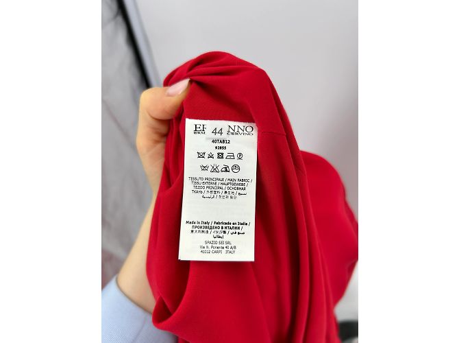 Ermanno Scervino Kleid T.IT 44 Polyester Rot - Ansicht 6