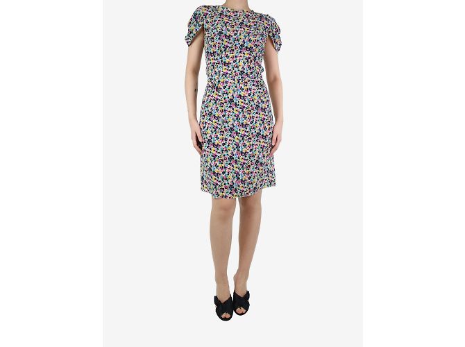 Nina Ricci Mehrfarbiges Kleid mit Blumenmuster – Größe UK 10 - Ansicht 3