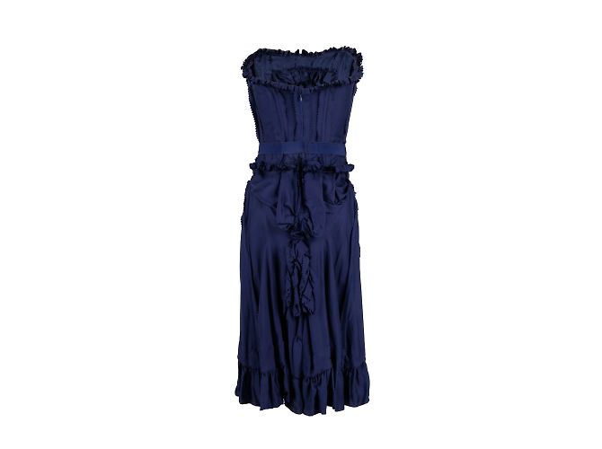 Moschino Rüschenkorsettkleid Blau - Ansicht 2