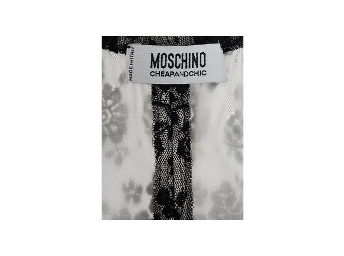 Moschino Günstiges und schickes Vintage-Spitzenkleid Schwarz - Ansicht 5