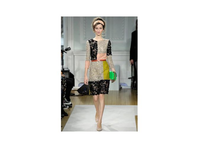 Moschino Cheap and Chic Colorblock Lace Dress Multiple colors - view 2