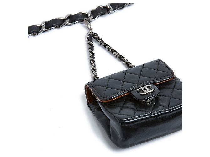Timeless Borsa Chanel Classique sulla cintura Pelle Nera OS Argento - vista 2