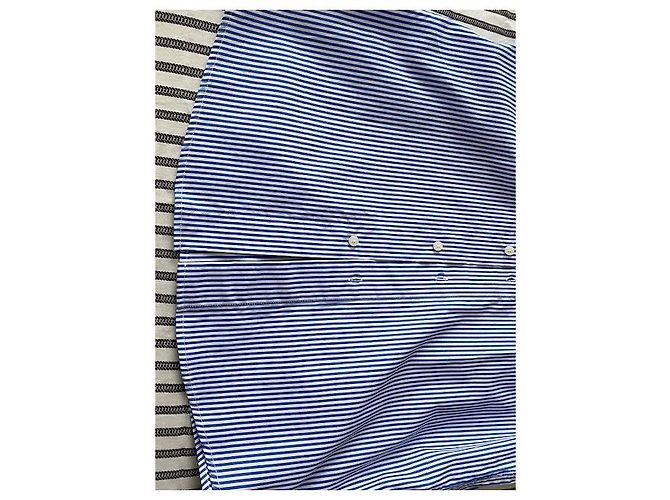 Camicia Karl Lagerfeld in cotone a righe blu e bianca Bianco - vista 12