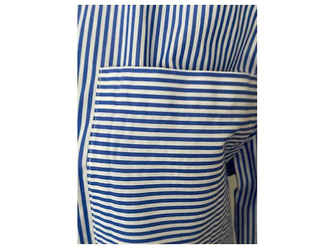 Camicia Karl Lagerfeld in cotone a righe blu e bianca Bianco - vista 13
