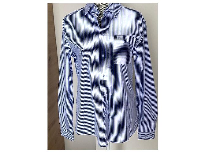 Camicia Karl Lagerfeld in cotone a righe blu e bianca Bianco - vista 8