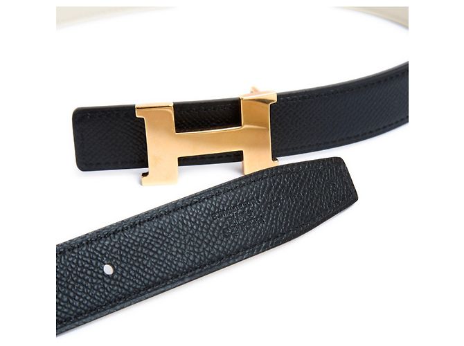 Hermès So komponieren Sie Constance Rose Gold Leather Black Cream T80 Schwarz Gold hardware - Ansicht 3