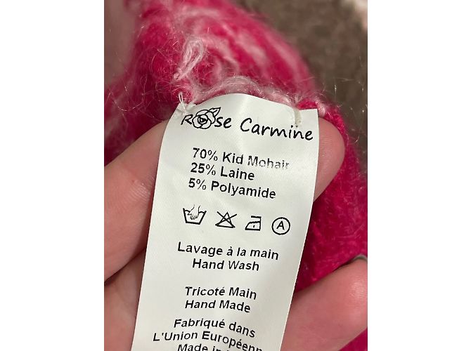 Autre Marque ROSE CARMINE Strickwaren T. International Einheitsgröße Wolle Pink - Ansicht 6