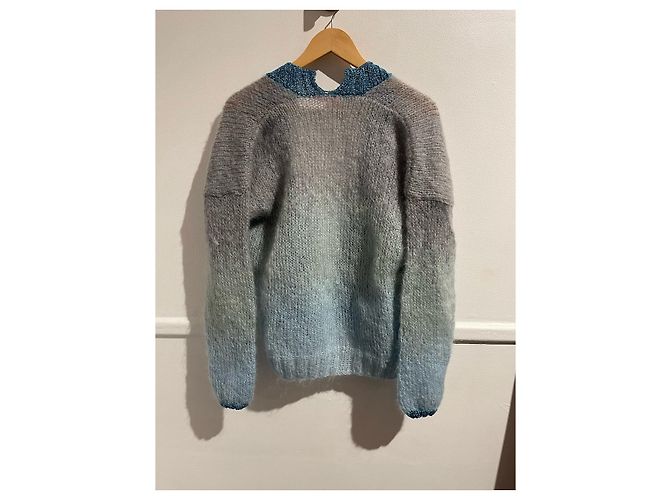 Autre Marque ROSE CARMINE Strickwaren T. International Einheitsgröße Wolle Blau - Ansicht 2