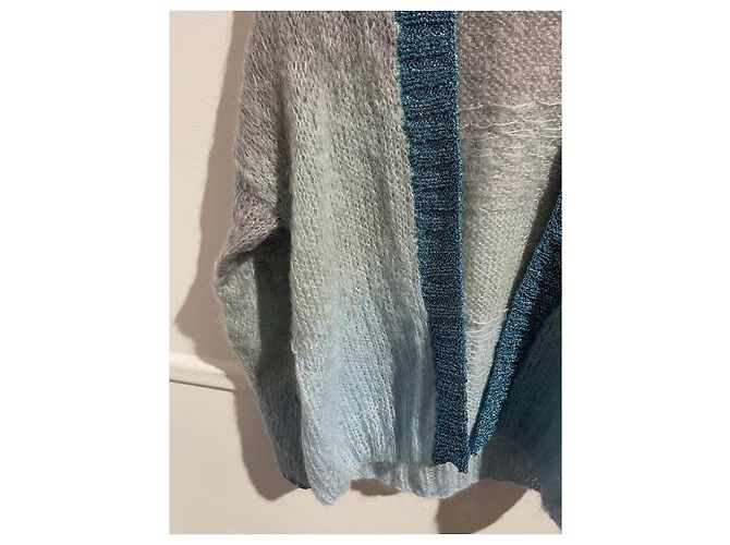Autre Marque ROSE CARMINE Strickwaren T. International Einheitsgröße Wolle Blau - Ansicht 3
