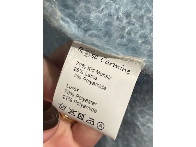 Autre Marque ROSE CARMINE Strickwaren T. International Einheitsgröße Wolle Blau - Ansicht 5
