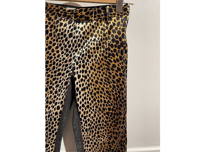 DOLCE & GABBANA Pantalones T.IT 42 Seda Beige - vista 2