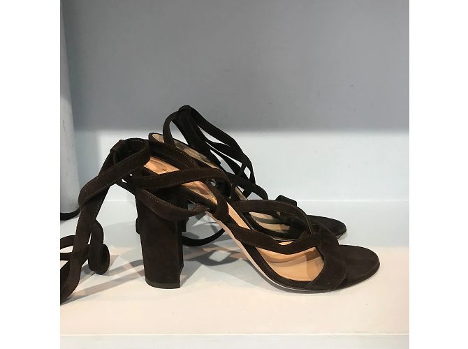 Sandali GIANVITO ROSSI T.EU 41 Camoscio Marrone - vista 2