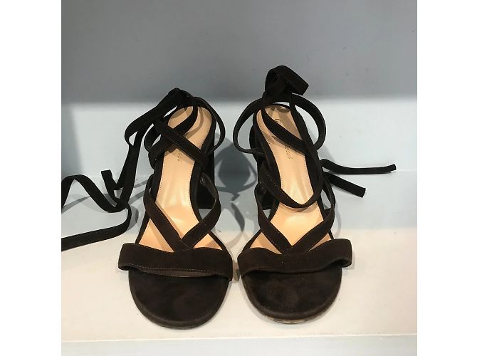 Sandali GIANVITO ROSSI T.EU 41 Camoscio Marrone - vista 3