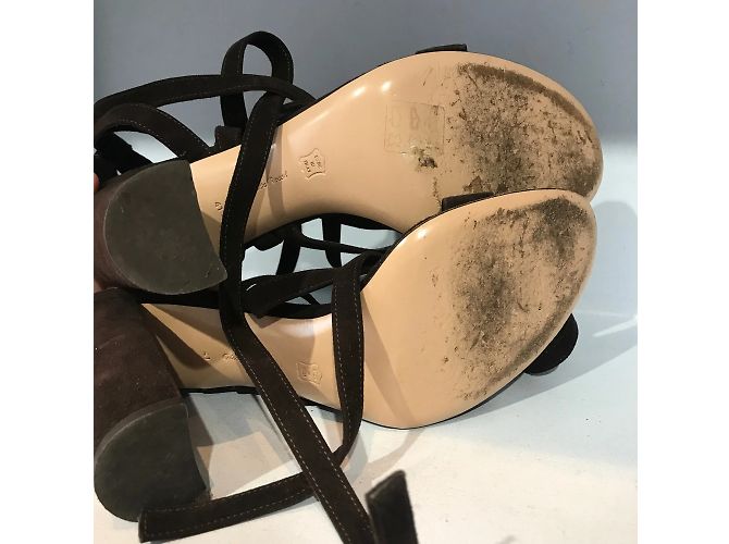 Sandali GIANVITO ROSSI T.EU 41 Camoscio Marrone - vista 6