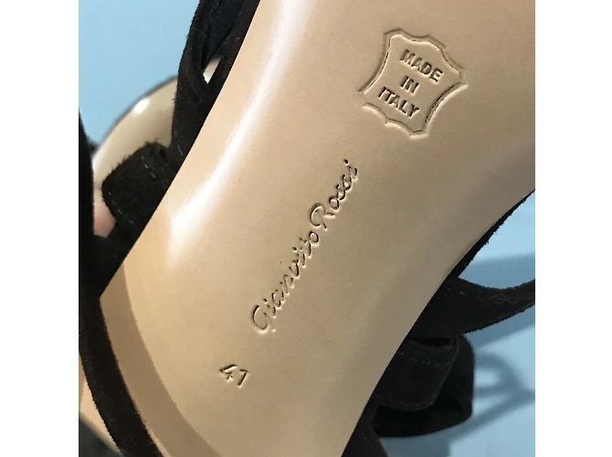 Sandali GIANVITO ROSSI T.EU 41 Camoscio Marrone - vista 7