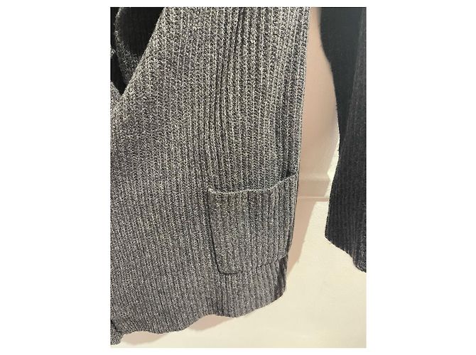 Autre Marque JAMES PERSE Strickwaren T.International S Wolle Grau - Ansicht 5