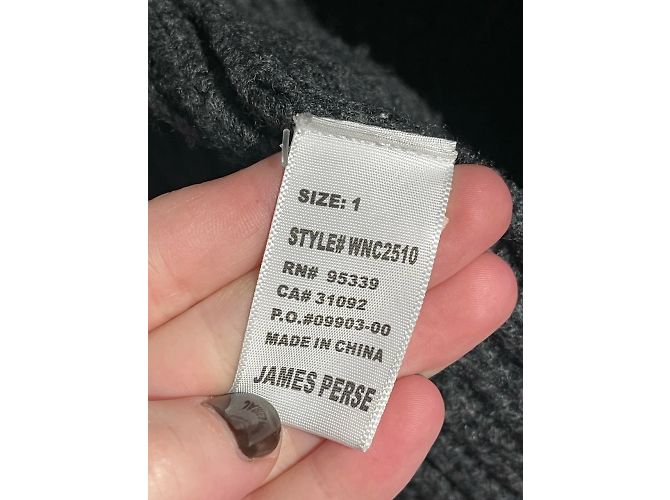 Autre Marque JAMES PERSE Strickwaren T.International S Wolle Grau - Ansicht 7