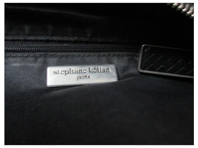 Stéphane Kelian black leather bag, braided. - view 6