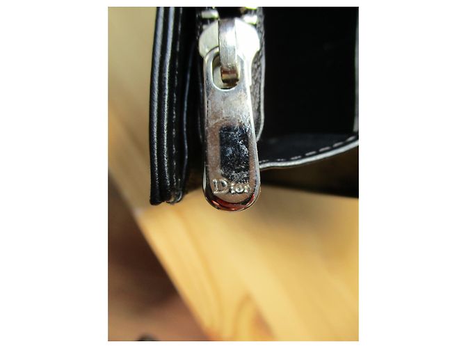 Christian Dior Compagno in pelle nera. Nero - vista 6