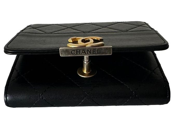 Cartera Chanel Timeless Negro Marrón oscuro - vista 3